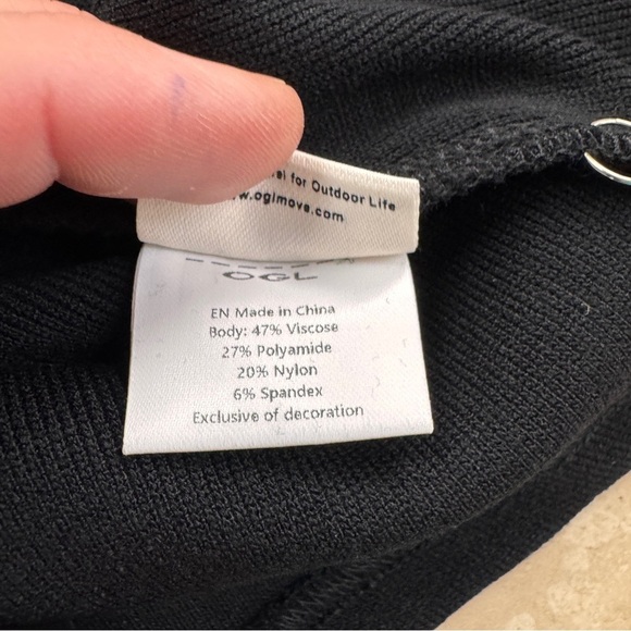 OGL Black Soft Thermal Pull On Pull On Midi Womens Size M Elastic Waist - Picture 13 of 16